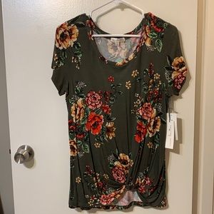 Nine Britton Levie Knot Front Knit Top - Size Small